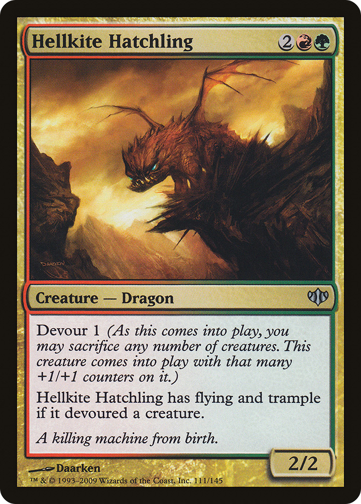 Image of Hellkite Hatchling (CON-111) - Conflux Foil