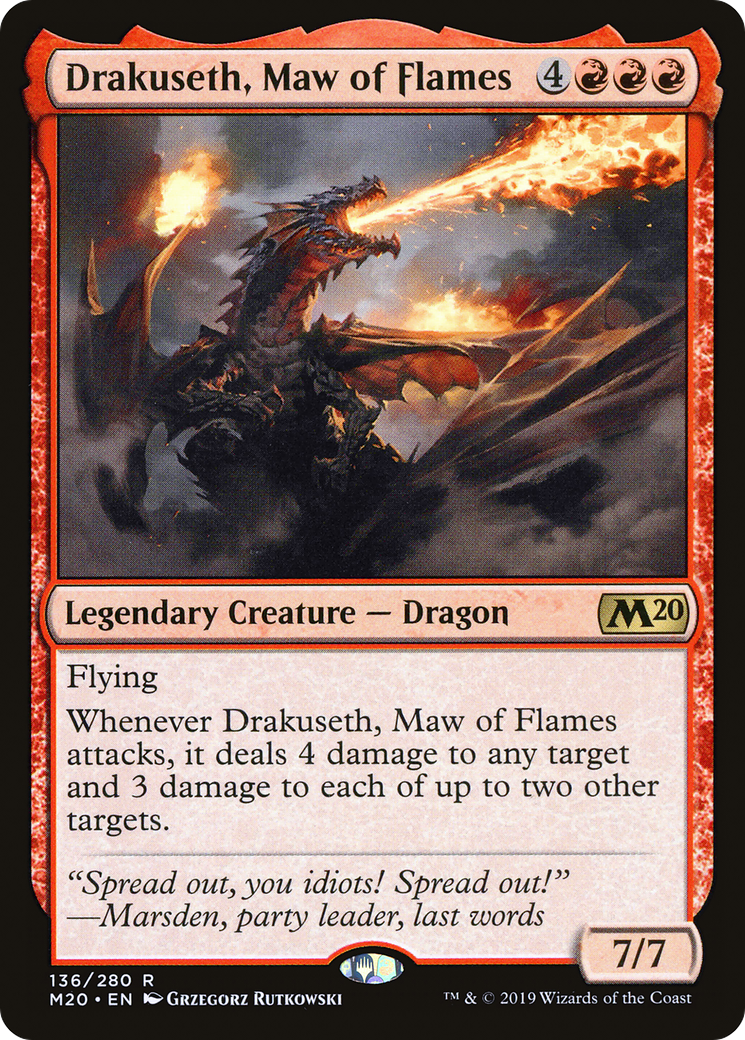Image of Drakuseth, Maw of Flames (M20-136) - Core Set 2020
