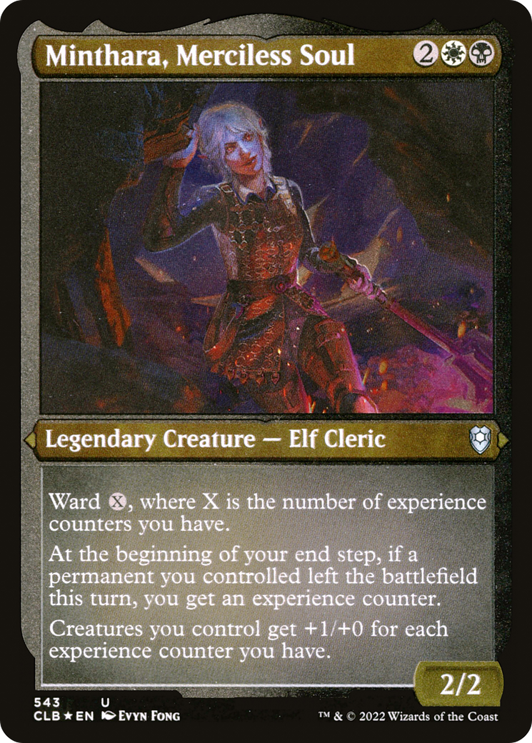 Image of Minthara, Merciless Soul (CLB-543) - Commander Legends: Battle for Baldur's Gate Etched Foil
