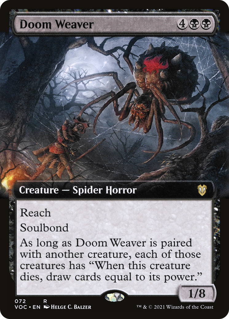 Image of Doom Weaver (Extended Art) (VOC-072) - Crimson Vow Commander: (Extended Art)