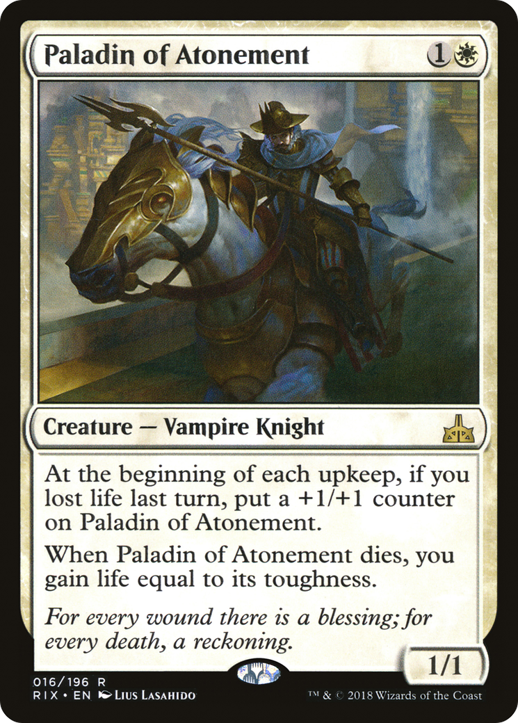 Image of Paladin of Atonement (RIX-016) - Rivals of Ixalan Foil