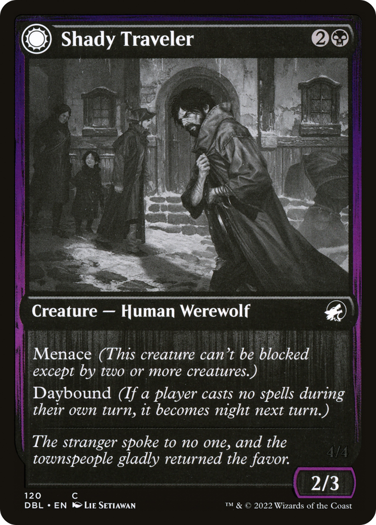 Image of Shady Traveler (DBL-120) - Innistrad: Double Feature: (Double Faced Transform) Foil