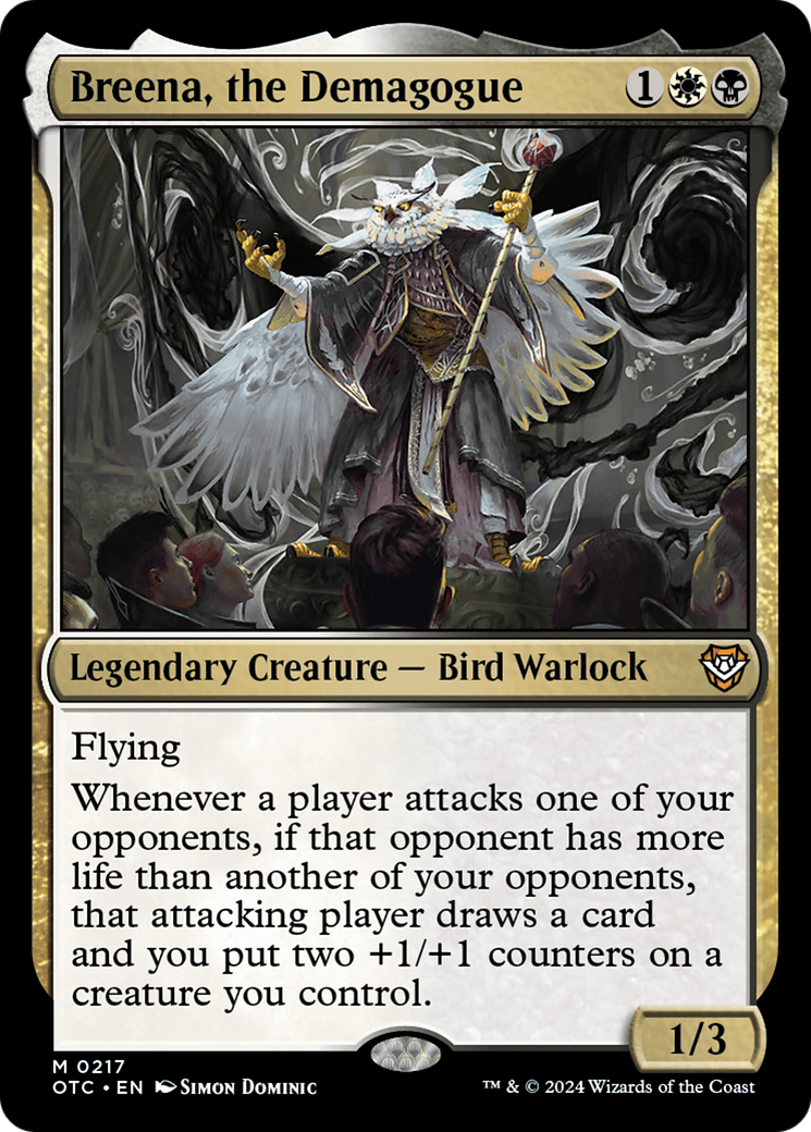 Image of Breena, the Demagogue (OTC-217) - Outlaws of Thunder Junction Commander