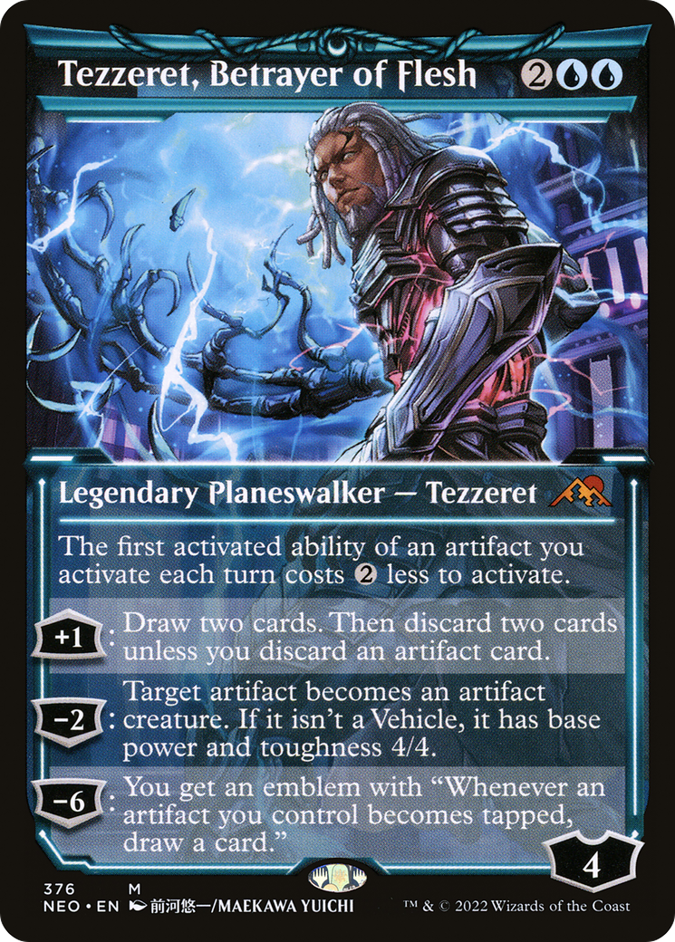 Image of Tezzeret, Betrayer of Flesh (Showcase) (NEO-376) - Kamigawa: Neon Dynasty: (Showcase)