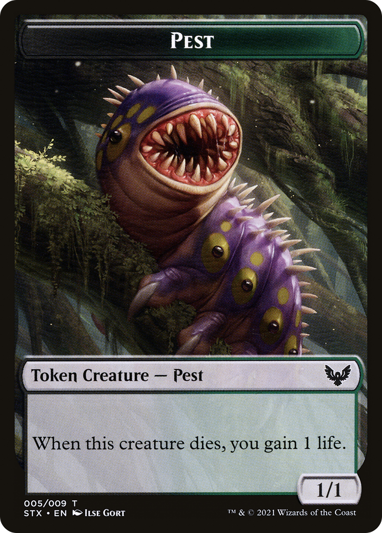 Image of Pest Token (STX-005) - Strixhaven: School of Mages Tokens Foil