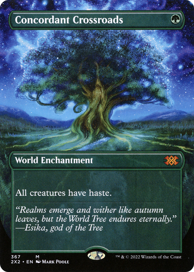 Image of Concordant Crossroads (Borderless) (2X2-367) - Double Masters 2022 (Borderless) Foil