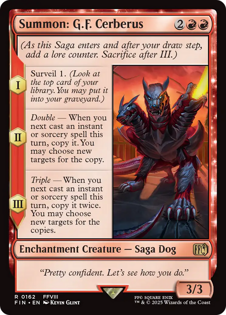 Image of Summon: G.F. Cerberus (FIN-162) - FINAL FANTASY: (enchantment)
