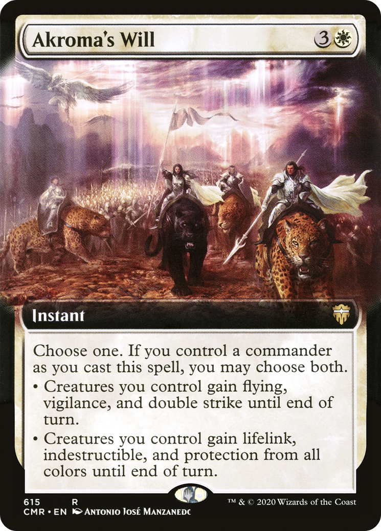 Image of Akroma's Will (Extended Art) (CMR-615) - Commander Legends: (Extended Art) Foil