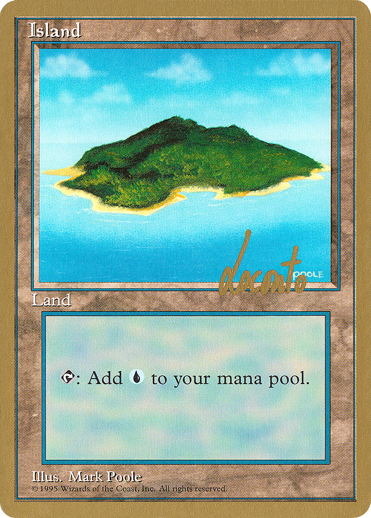 Image of Island (A) - 1996 Michael Loconto (4ED) (WCD-) - Pro Tour Collector Set