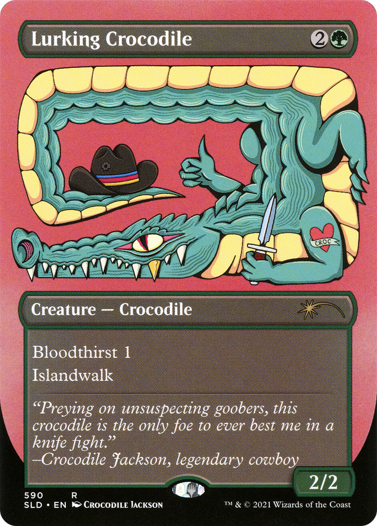 Image of Lurking Crocodile (SLD-590) - Secret Lair Drop (Borderless)