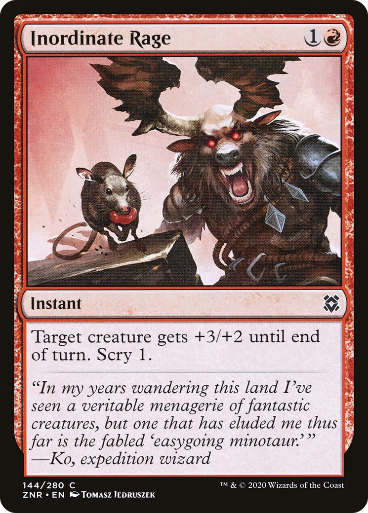 Image of Inordinate Rage (ZNR-144) - Zendikar Rising