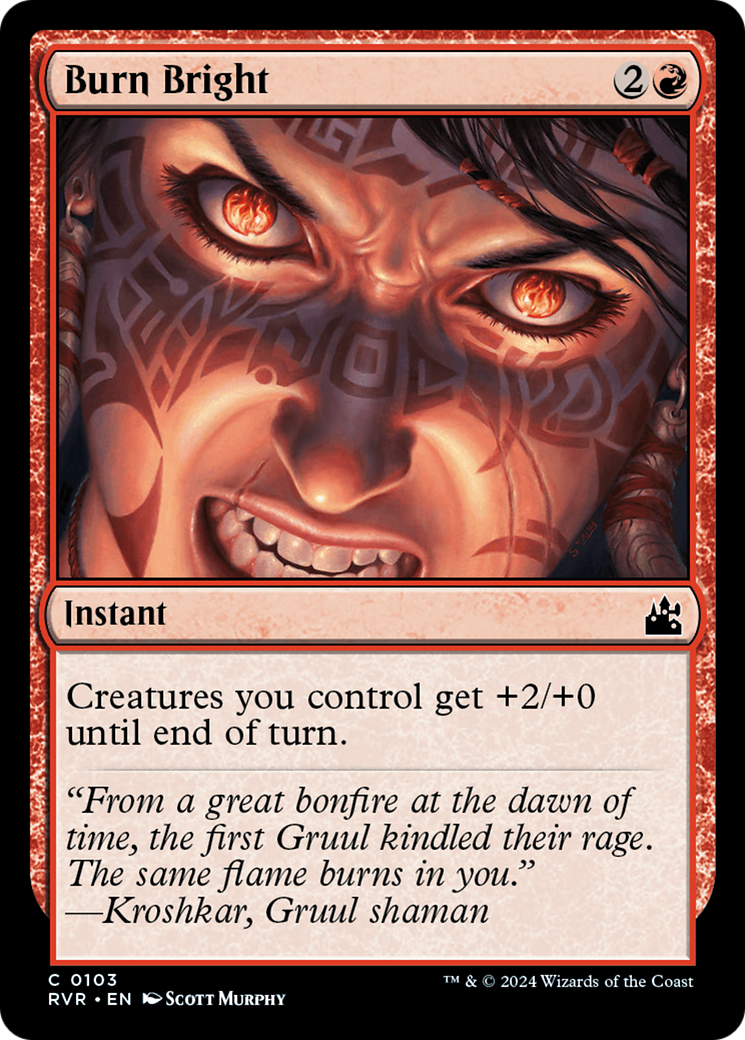 Image of Burn Bright (RVR-103) - Ravnica Remastered Foil