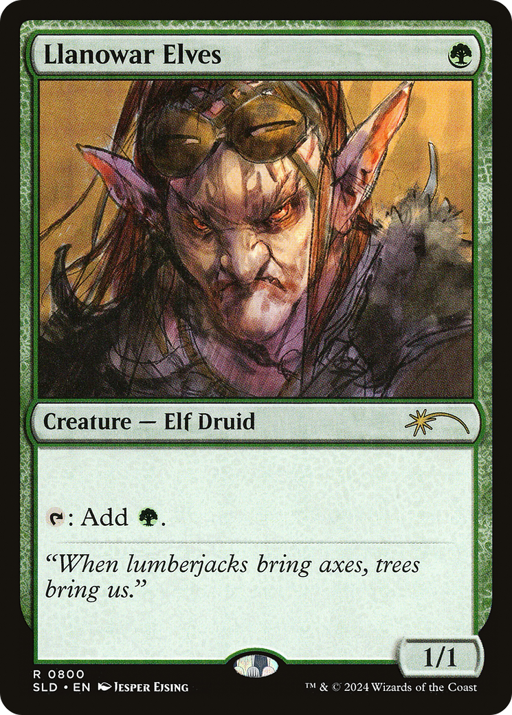 Image of Llanowar Elves (0800) (SLD-800) - Secret Lair Drop