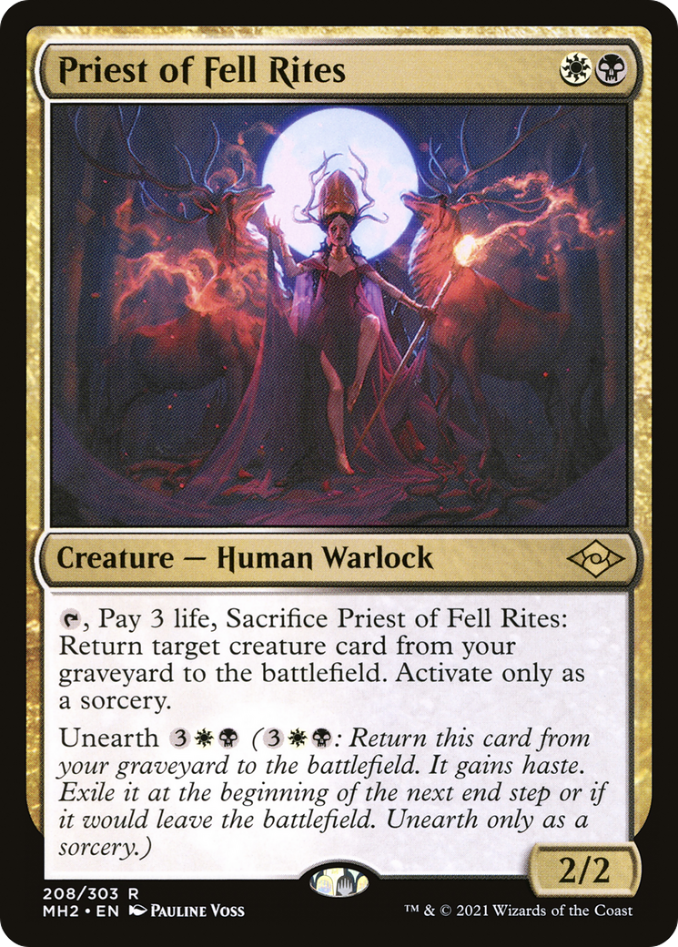 Image of Priest of Fell Rites (MH2-208) - Modern Horizons 2