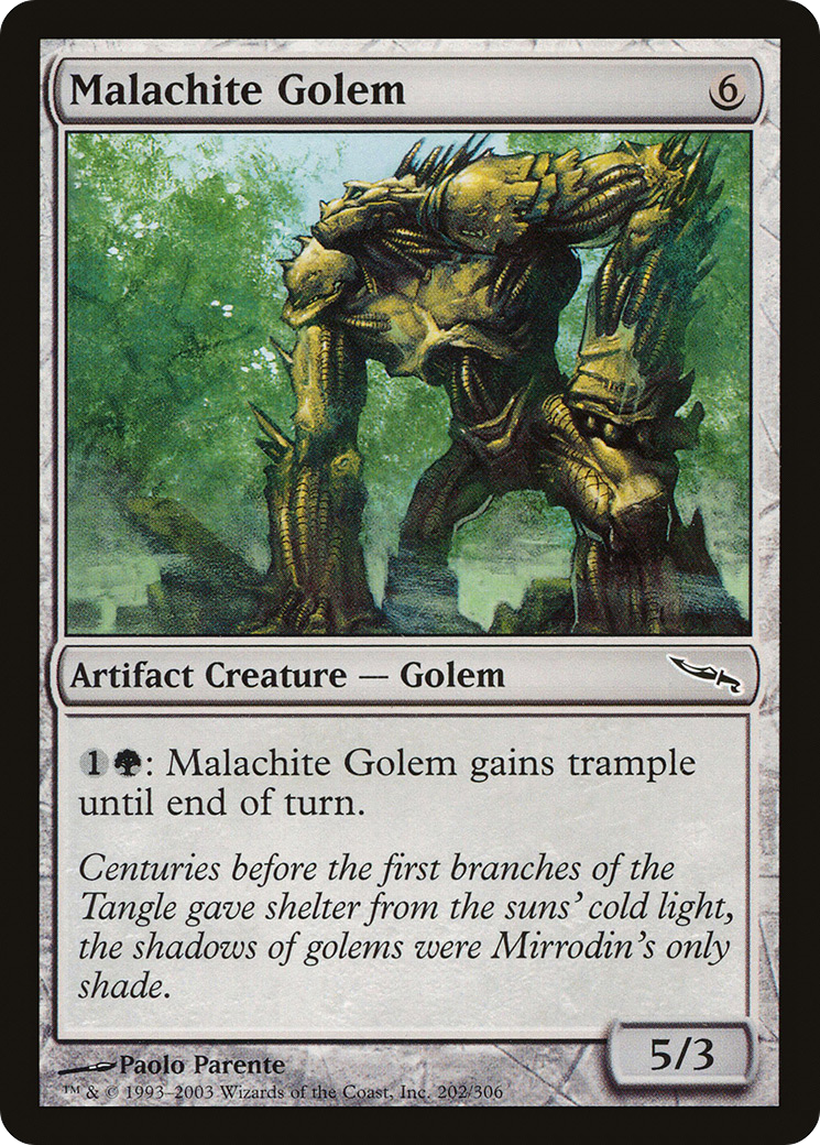 Image of Malachite Golem (MRD-202) - Mirrodin Foil