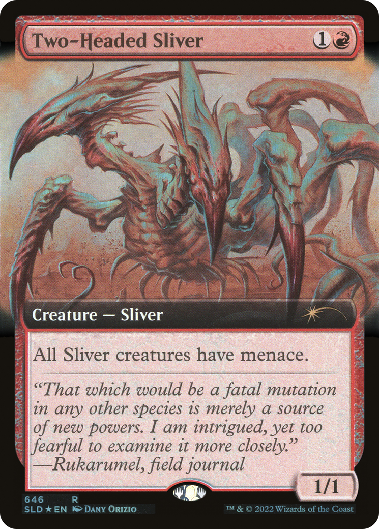 Image of Two-Headed Sliver (Extended Art) (SLD-646) - Secret Lair Drop: (Extended Art) Foil