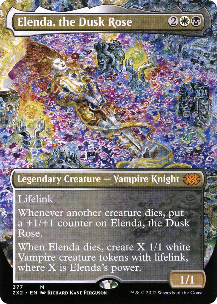 Image of Elenda, the Dusk Rose (Borderless) (2X2-377) - Double Masters 2022 (Borderless)
