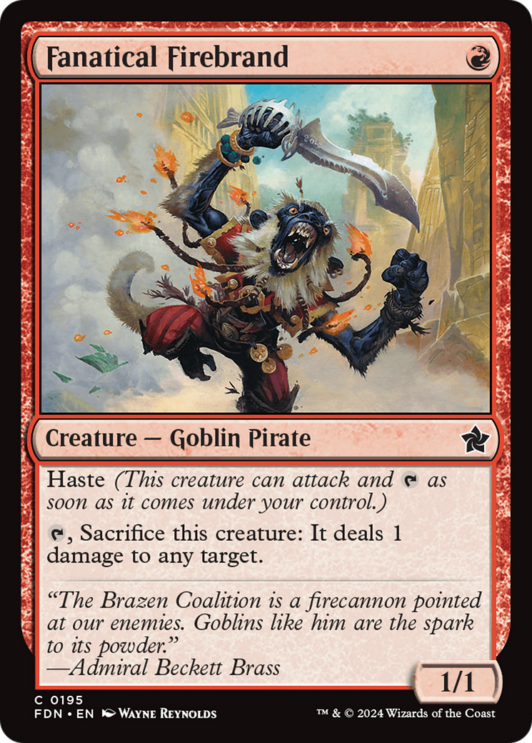 Image of Fanatical Firebrand (FDN-195) - Foundations