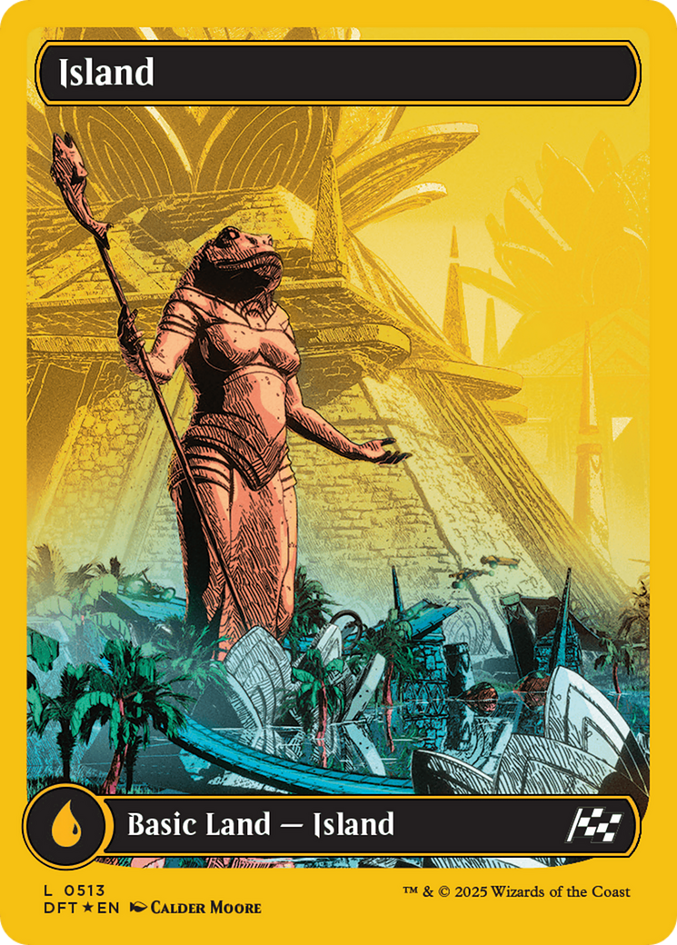 Image of Island (0513) (First-Place Foil) (DFT-513) - Aetherdrift: (Full Art) Foil