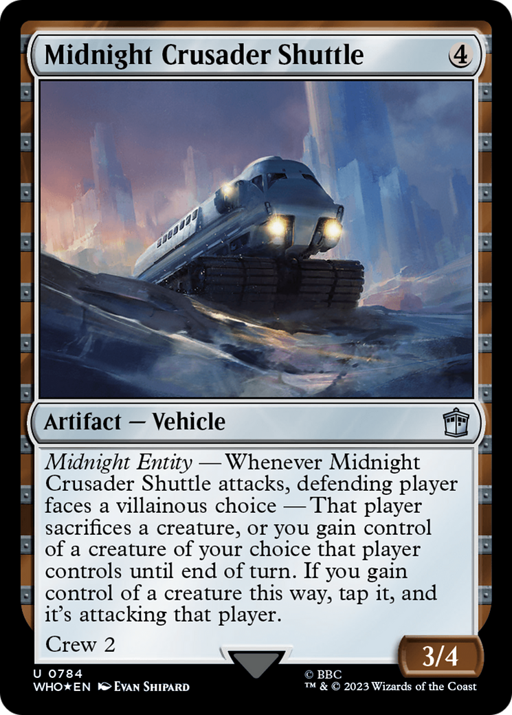 Image of Midnight Crusader Shuttle (Surge Foil) (WHO-784) - Doctor Who Foil