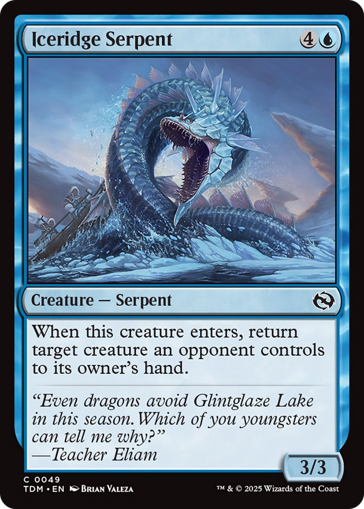 Image of Iceridge Serpent (TDM-049) - Tarkir: Dragonstorm Foil