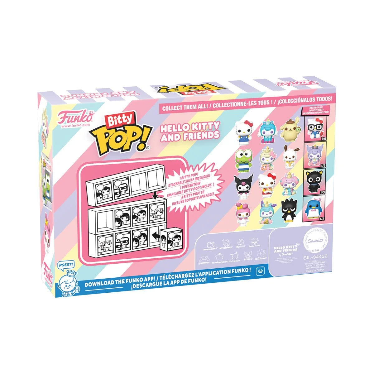Image of Sanrio Hello Kitty and Friends Keroppi Funko Bitty Pop! Mini-Figure 4-Pack Tuxedosam Chase