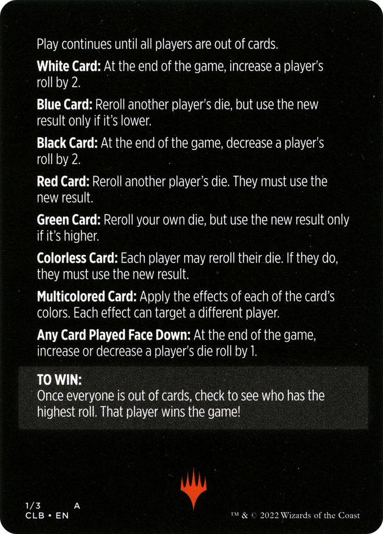 Image of Roll for Initiative // Roll for Initiative (cont'd) (MCLB-001) - Commander Legends: Battle for Baldur's Gate Minigames