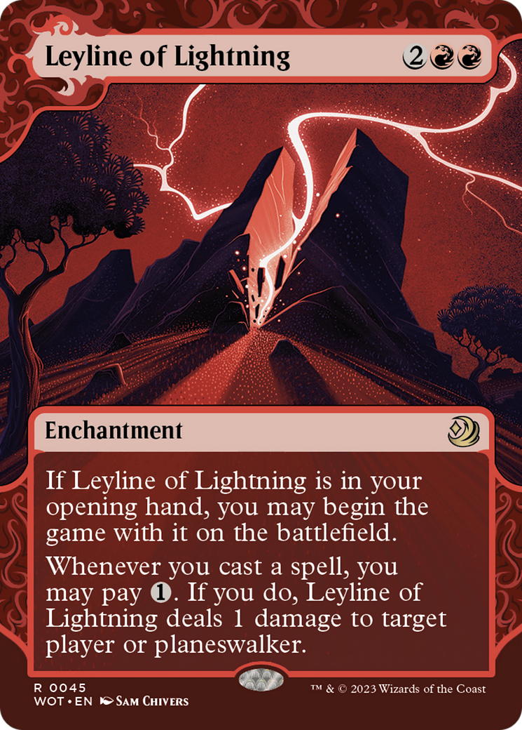 Image of Leyline of Lightning (WOT-045) - Wilds of Eldraine: Enchanting Tales: (Showcase) (Borderless) Foil