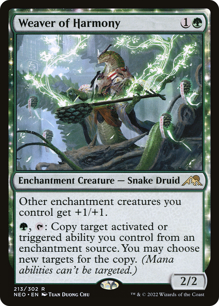 Image of Weaver of Harmony (NEO-213) - Kamigawa: Neon Dynasty: (enchantment)
