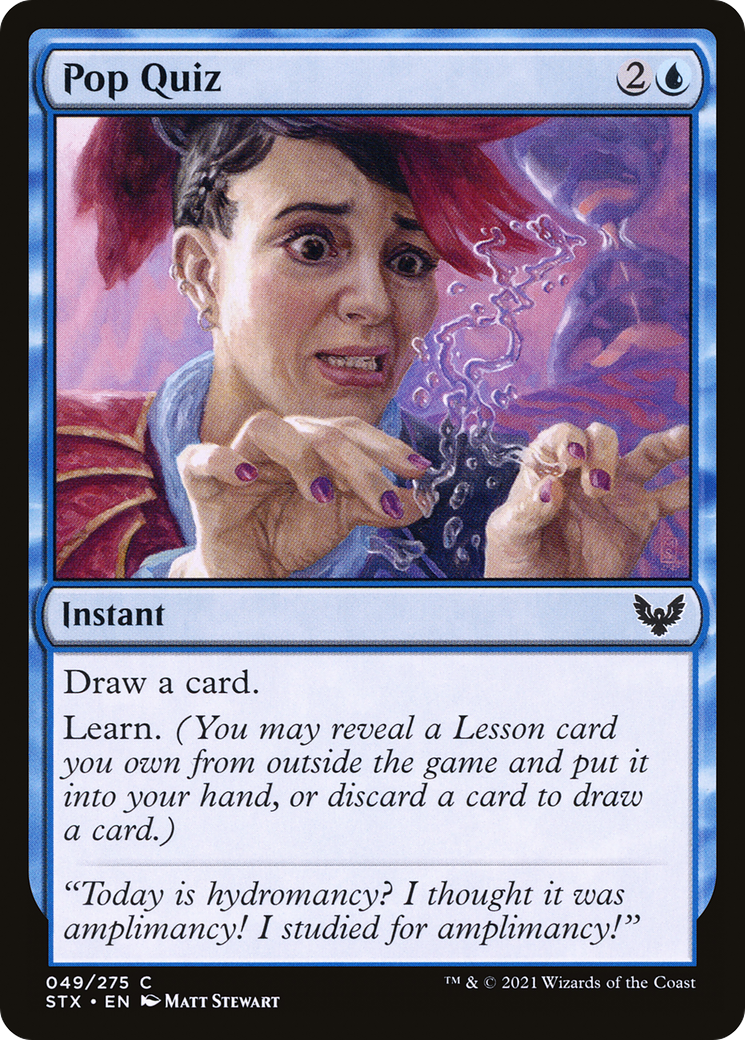 Image of Pop Quiz (STX-049) - Strixhaven: School of Mages Foil