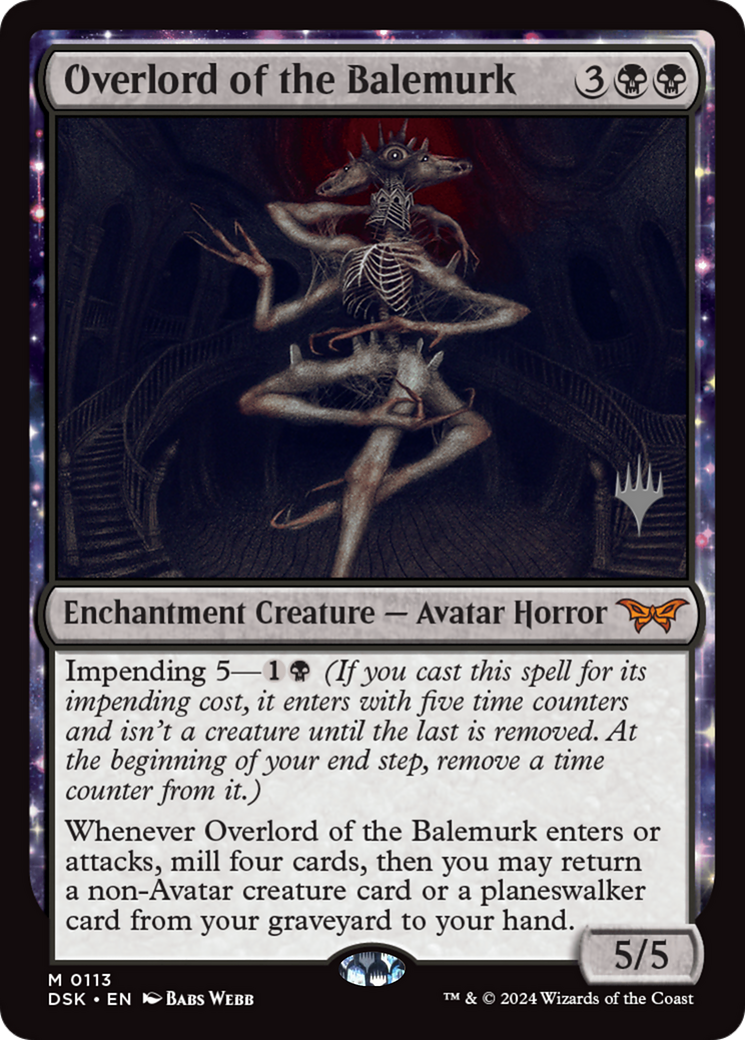 Image of Overlord of the Balemurk (PPDSK-113) - Duskmourn: House of Horror Promos: (enchantment)