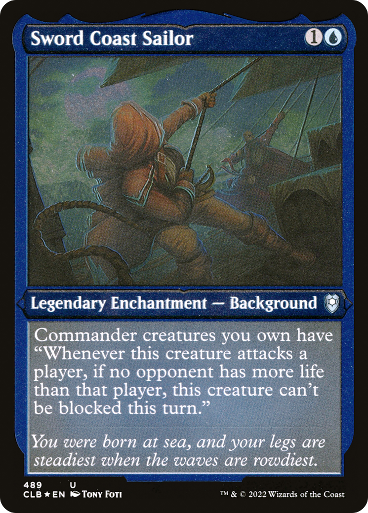 Image of Sword Coast Sailor (CLB-489) - Commander Legends: Battle for Baldur's Gate Etched Foil