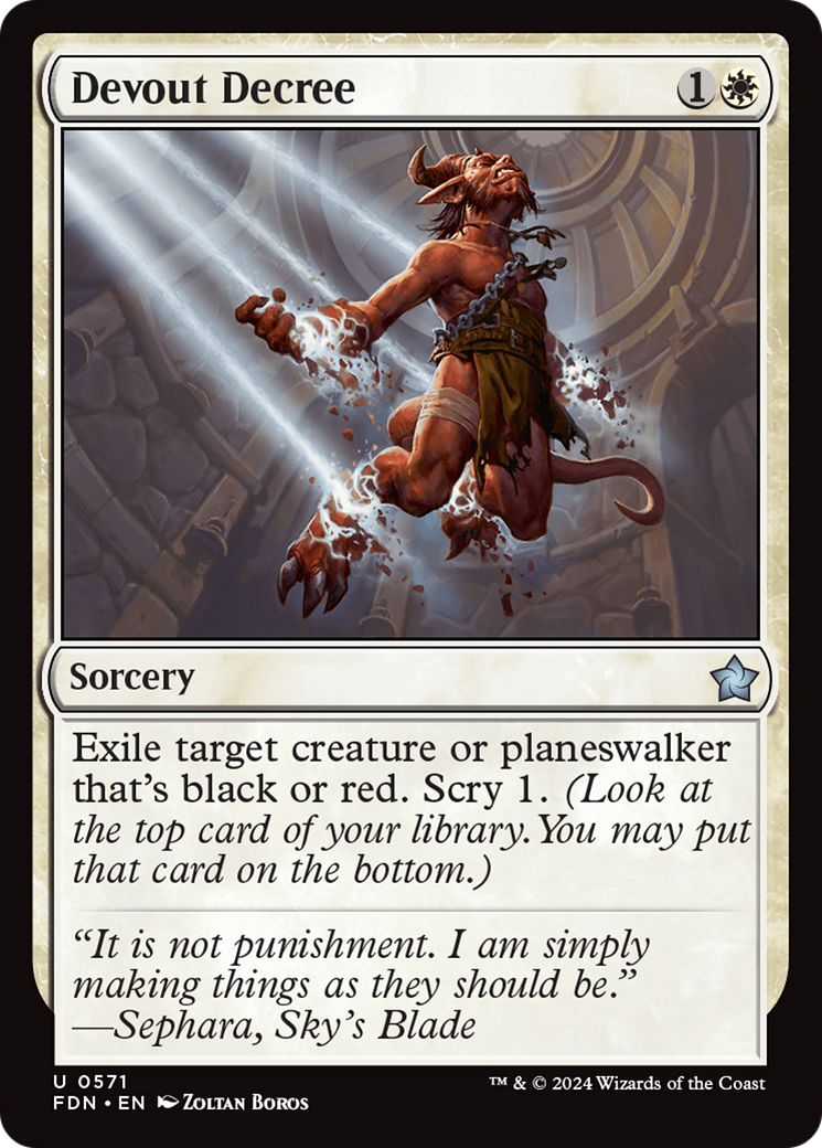 Image of Devout Decree (FDN-571) - Foundations
