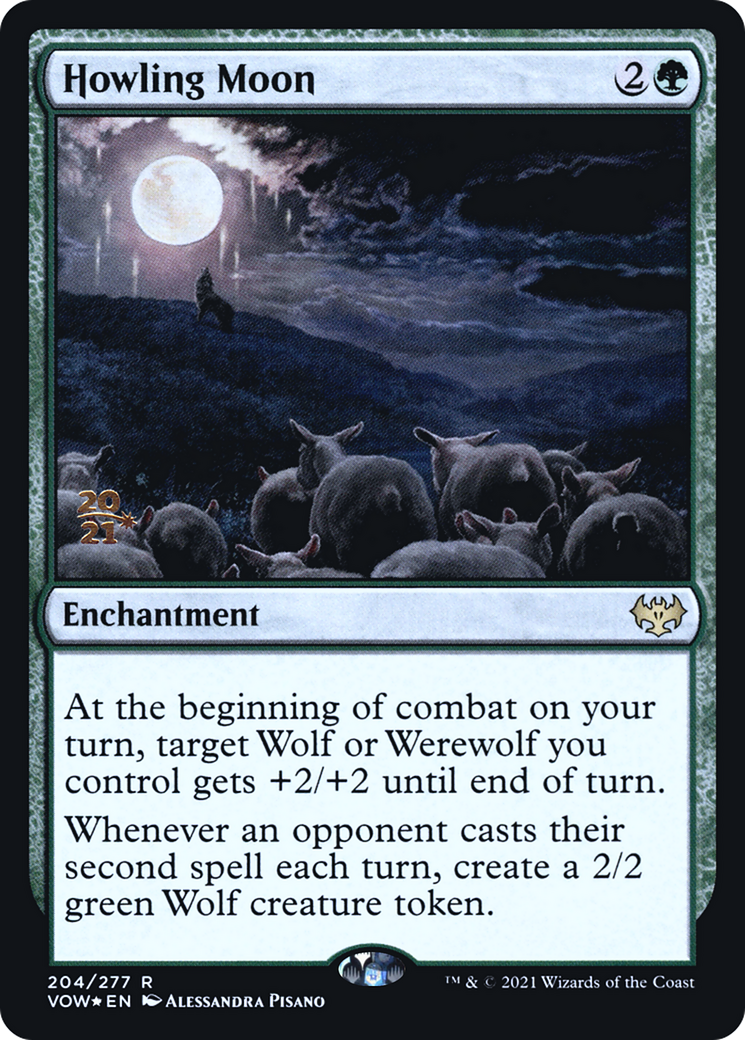 Image of Howling Moon (PRE-204) - Innistrad: Crimson Vow Promos Foil
