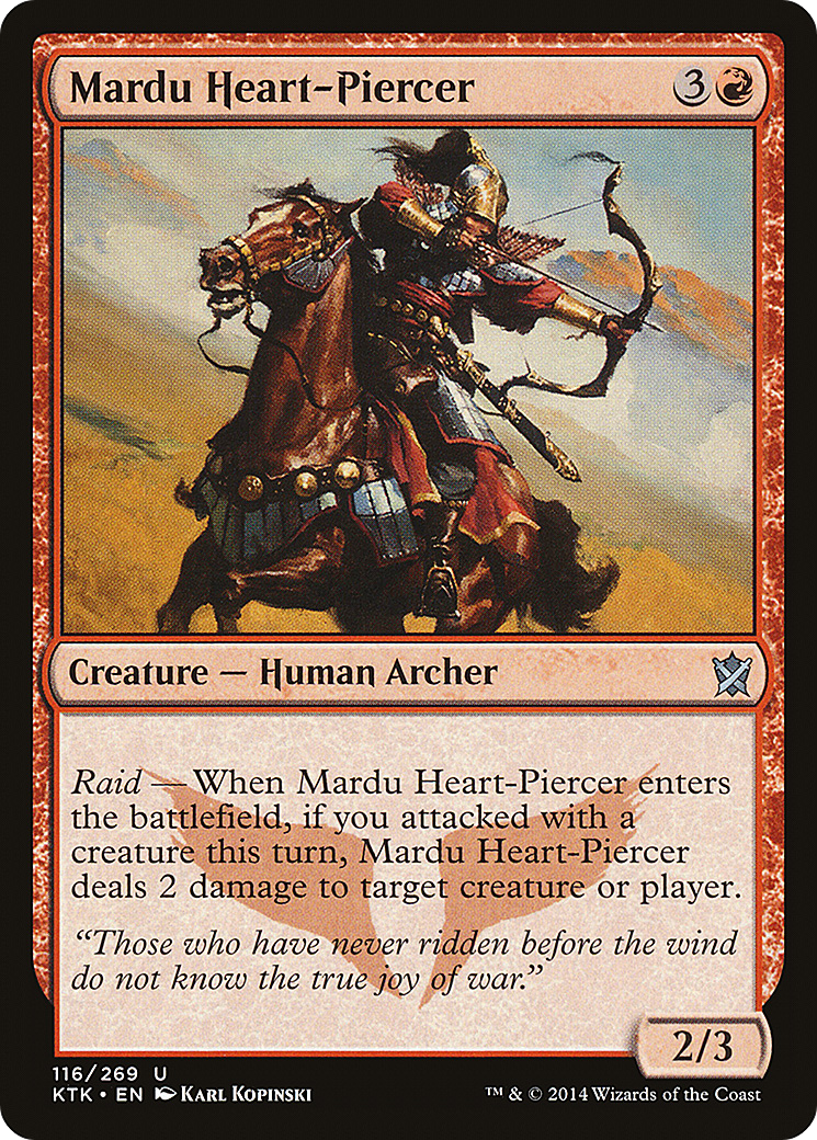 Image of Mardu Heart-Piercer (KTK-116) - Khans of Tarkir Foil