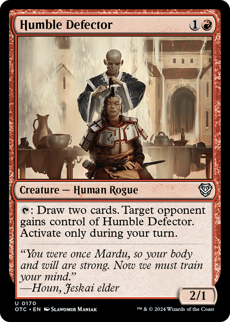 Image of Humble Defector (OTC-170) - Outlaws of Thunder Junction Commander