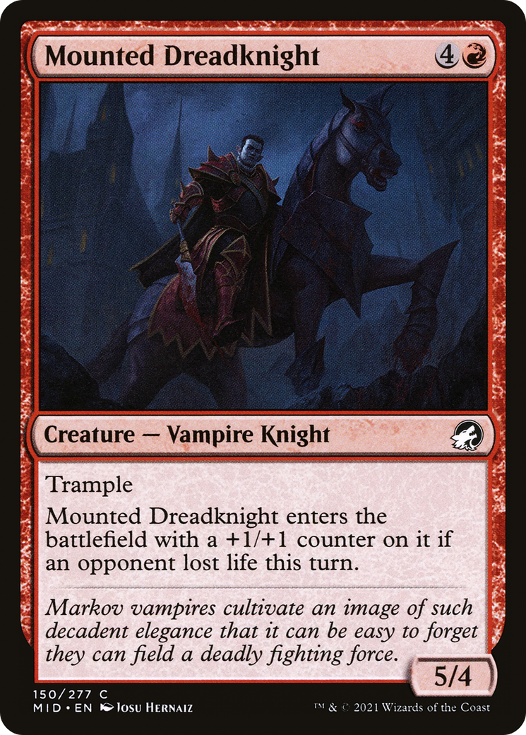 Image of Mounted Dreadknight (MID-150) - Innistrad: Midnight Hunt Foil