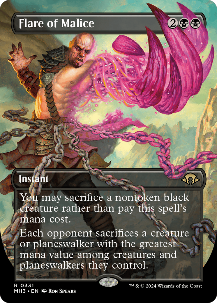 Image of Flare of Malice (Borderless) (MH3-331) - Modern Horizons 3 (Borderless) Foil