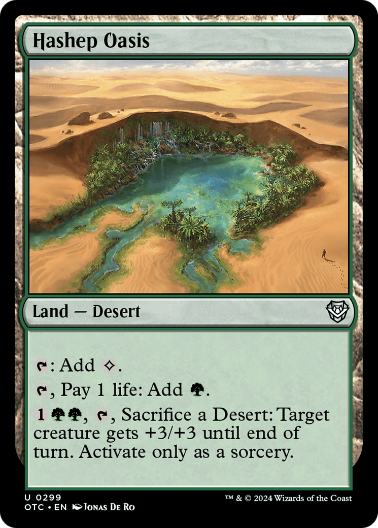 Image of Hashep Oasis (OTC-299) - Outlaws of Thunder Junction Commander