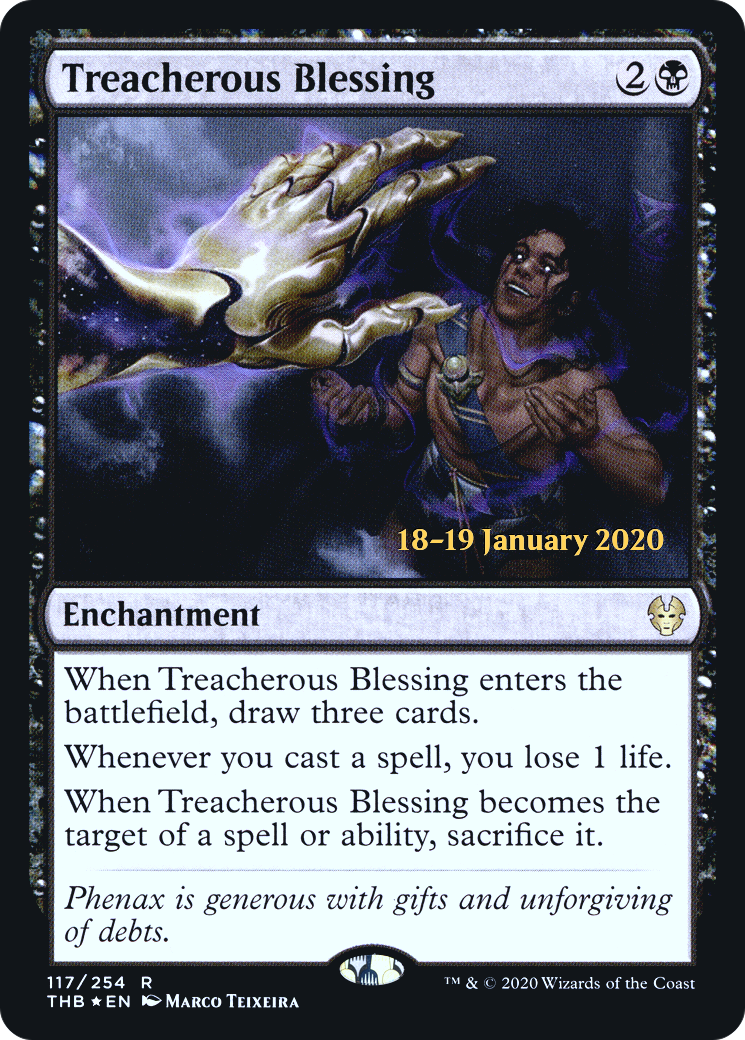 Image of Treacherous Blessing (PRE-117) - Theros Beyond Death Promos Foil