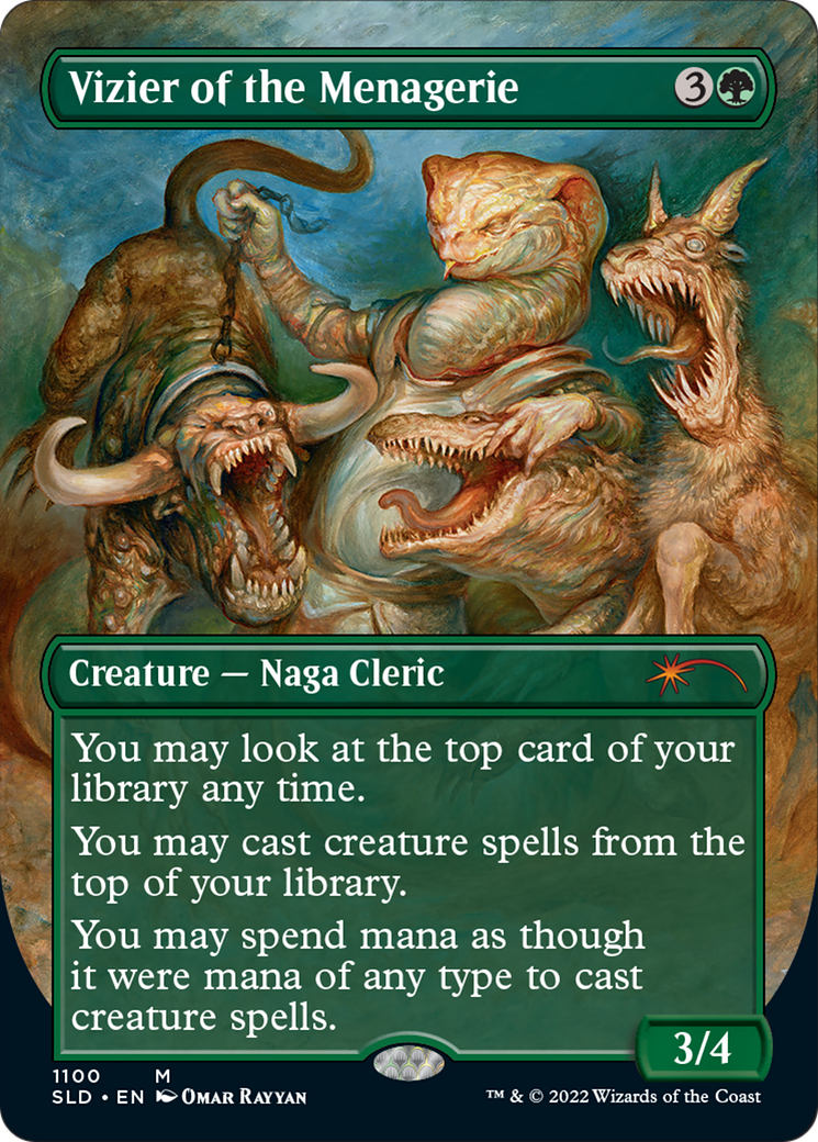 Image of Vizier of the Menagerie (Borderless) (SLD-1100) - Secret Lair Drop (Borderless) Foil