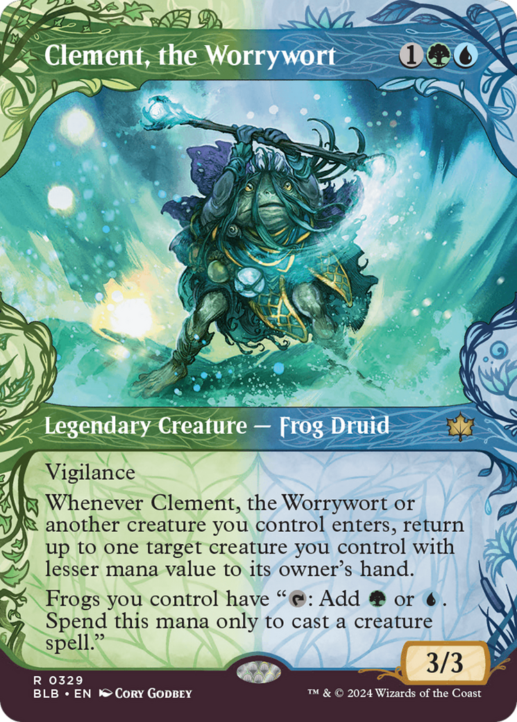 Image of Clement, the Worrywort (Showcase) (BLB-329) - Bloomburrow: (Showcase) (Borderless)
