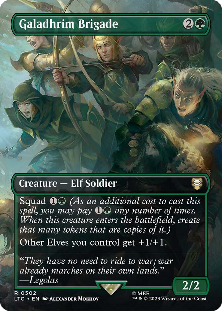 Image of Galadhrim Brigade (Borderless) (LTC-502) - Tales of Middle-earth Commander (Borderless) Foil