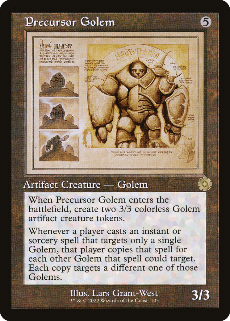 Image of Precursor Golem (Schematic) (BRR-105) - The Brothers' War Retro Artifacts