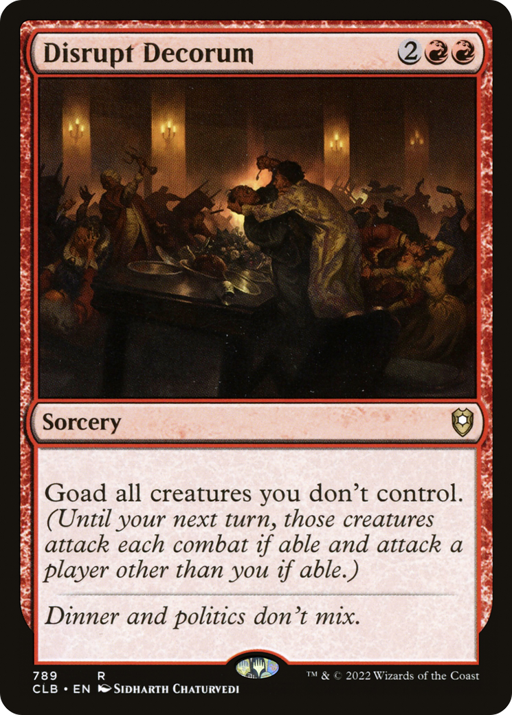 Image of Disrupt Decorum (CLB-789) - Commander Legends: Battle for Baldur's Gate