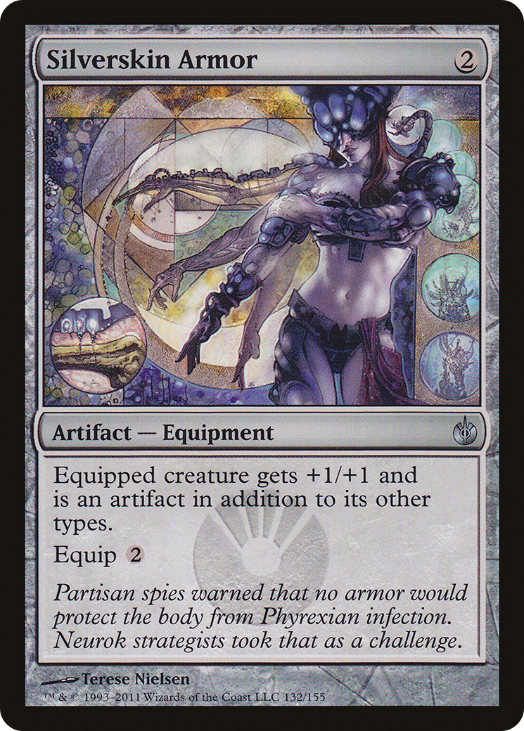 Image of Silverskin Armor (MBS-132) - Mirrodin Besieged Foil