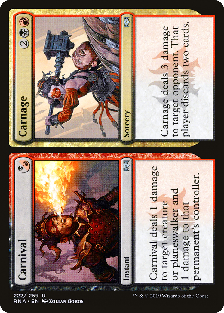 Image of Carnival // Carnage (RNA-222) - Ravnica Allegiance Foil