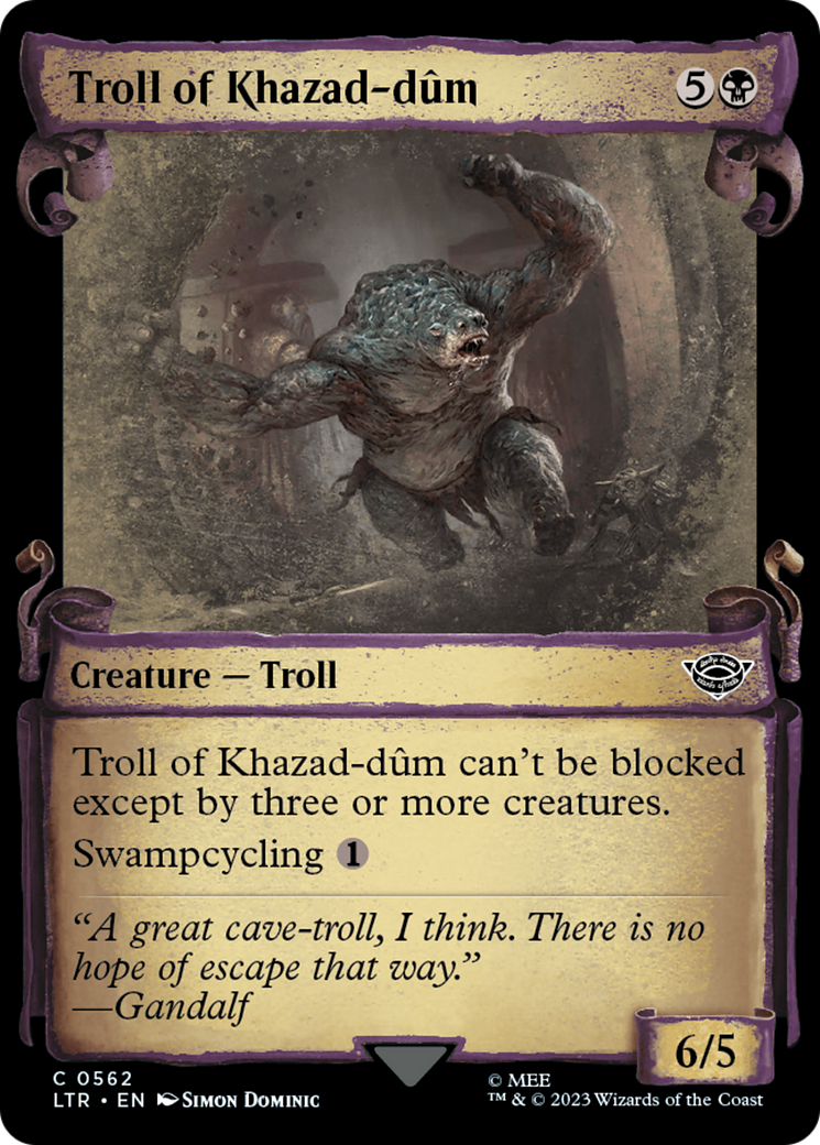 Image of Troll of Khazad-dum (Showcase Scrolls) (LTR-562) - The Lord of the Rings: Tales of Middle-earth: (Showcase) Foil