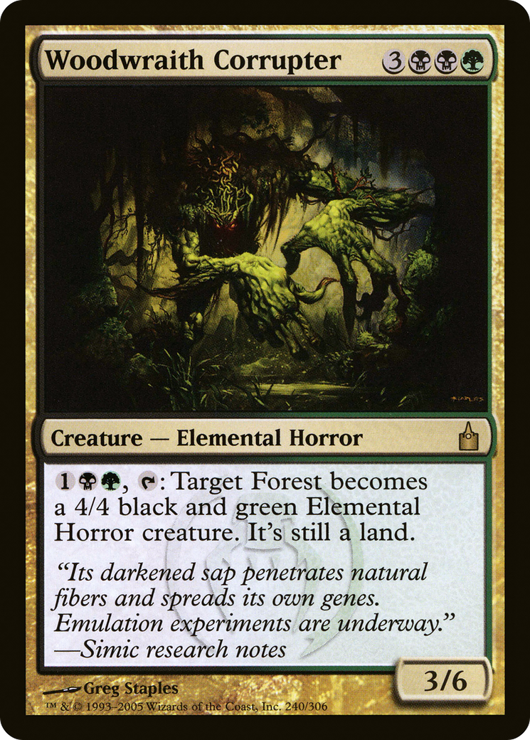 Image of Woodwraith Corrupter (RAV-240) - Ravnica: City of Guilds Foil