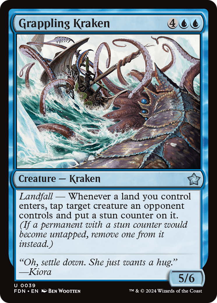 Image of Grappling Kraken (FDN-039) - Foundations Foil
